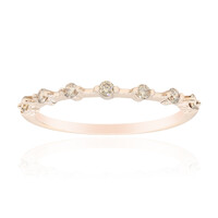 Gouden ring met SI1 Argyle Rose De France Diamanten