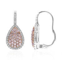 Gouden oorbellen met I1 Roze Diamanten (CIRARI)
