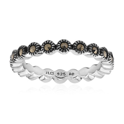 Zilveren ring met marcasieten