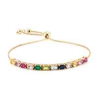 Zilveren armband met robijnen