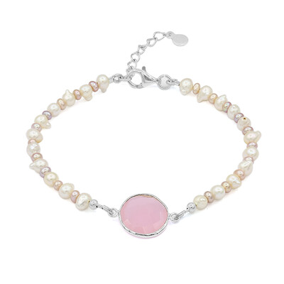 Zilveren armband met een rozen kwarts (TPC)