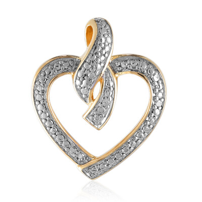 Zilveren hanger met een PK (I) Diamant