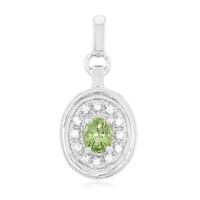 Zilveren hanger met een chrysoberil