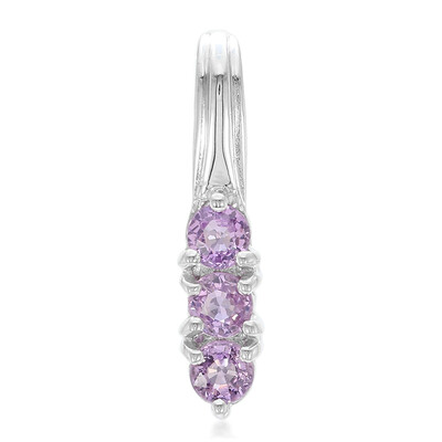 Zilveren hanger met Onverhitte Purper Saffieren