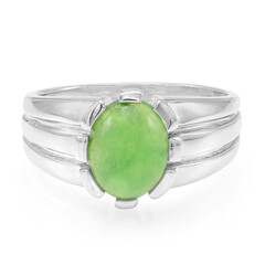 Zilveren ring met een keizerlijk chrysopraas