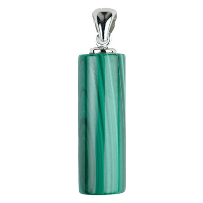 Zilveren hanger met een Malachiet