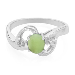 Zilveren ring met een keizerlijk chrysopraas