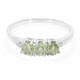 Zilveren ring met groene saffieren