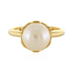 Zilveren ring met een zoetwater kweekparel