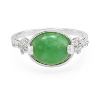 Zilveren ring met een keizerlijk chrysopraas