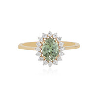 Gouden ring met een groene tanzaniet