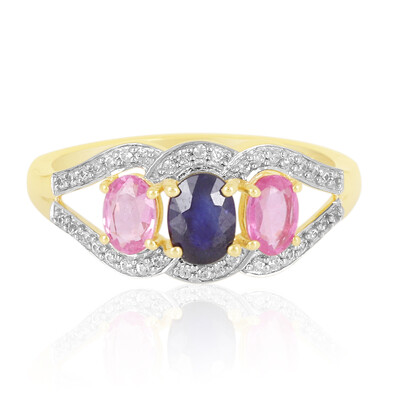 Zilveren ring met een Madagaskar Blauwe Saffier