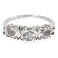 Zilveren ring met danburietkristallen