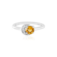 Zilveren ring met een citrien