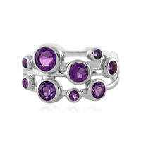 Zilveren ring met een amethist