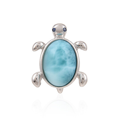 Zilveren hanger met een larimar
