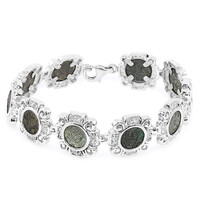 Zilveren armband met antieke weduwe mijten