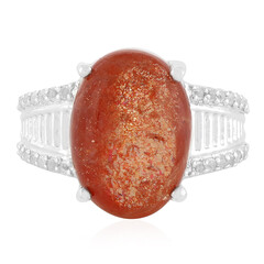 Zilveren ring met een zonnesteen