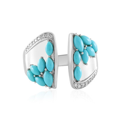 Zilveren ring met Sleeping Beauty Turkooisen (de Melo)