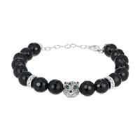 Zilveren armband met zwarte agaten (Adela Silber)