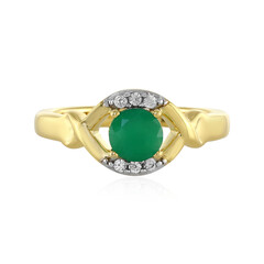 Zilveren ring met een Braziliaanse smaragd