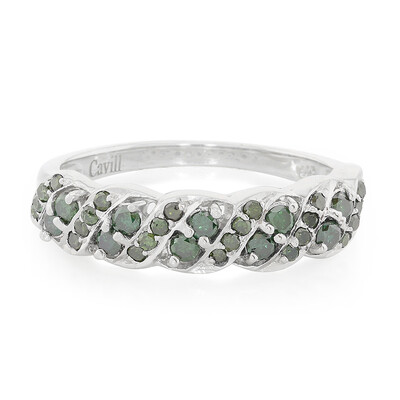 Zilveren ring met Fancy diamanten