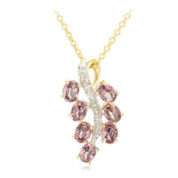 Gouden halsketting met Onverhitte Padparadscha Saffieren (AMAYANI)