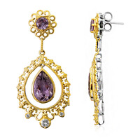 Zilveren oorbellen met lavendel amethisten (Dallas Prince Designs)