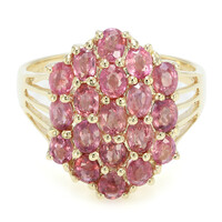 Gouden ring met Onverhitte Padparadscha Saffieren (AMAYANI)