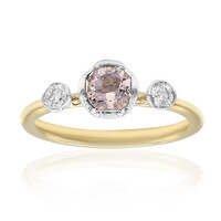 Gouden ring met een AAA Morganiet (CIRARI)