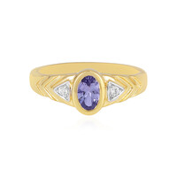 Zilveren ring met een tanzaniet