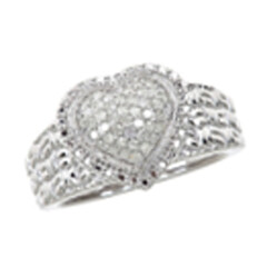 Zilveren ring met diamanten