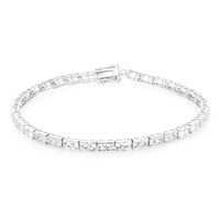 Zilveren armband met witte topaasstenen