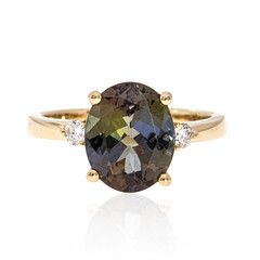 Gouden ring met een Onverhitte Tanzaniet (CIRARI)
