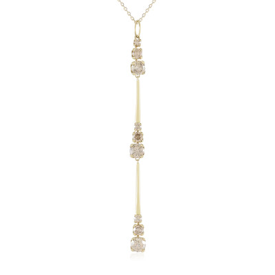 Gouden halsketting met I2 Champagne Diamanten (de Melo)