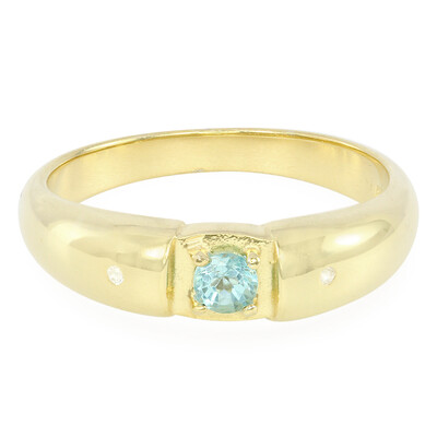 Zilveren ring met een Groene fluor apatiet