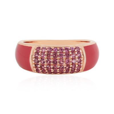 Zilveren ring met rhodolieten