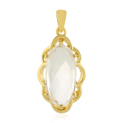 Zilveren hanger met een witte kwarts