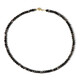 Zilveren halsketting met Zilver Obsidianen