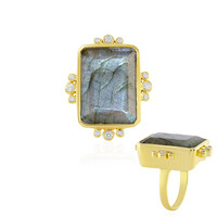 Zilveren ring met een labradoriet