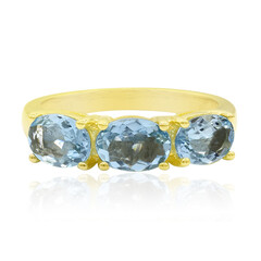 Gouden ring met Medina Aquamarijnen