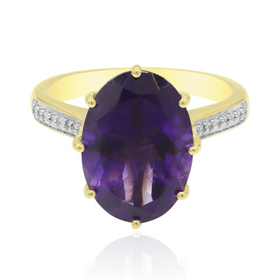 Gouden ring met een Zambia-amethist