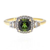 Gouden ring met een groene toermalijn (Adela Gold)