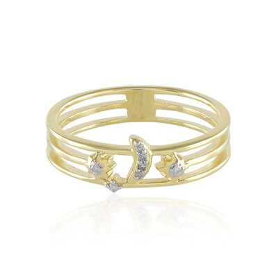 Zilveren ring met I2 (I) Diamanten