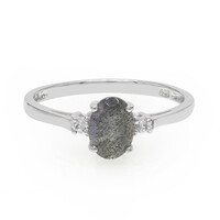 Zilveren ring met een labradoriet