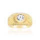 Zilveren ring met een witte topaas