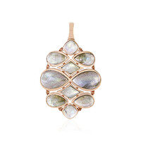 Zilveren hanger met Groene Minary Labradorieten (KM by Juwelo)