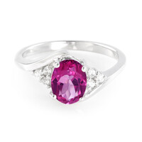 Zilveren ring met een druiven-topaas