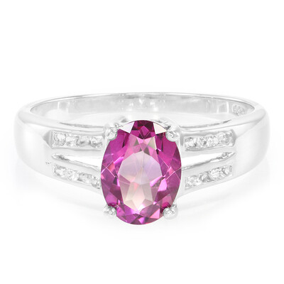 Zilveren ring met een druiven-topaas