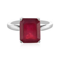 Zilveren ring met een Madagaskar Robijn